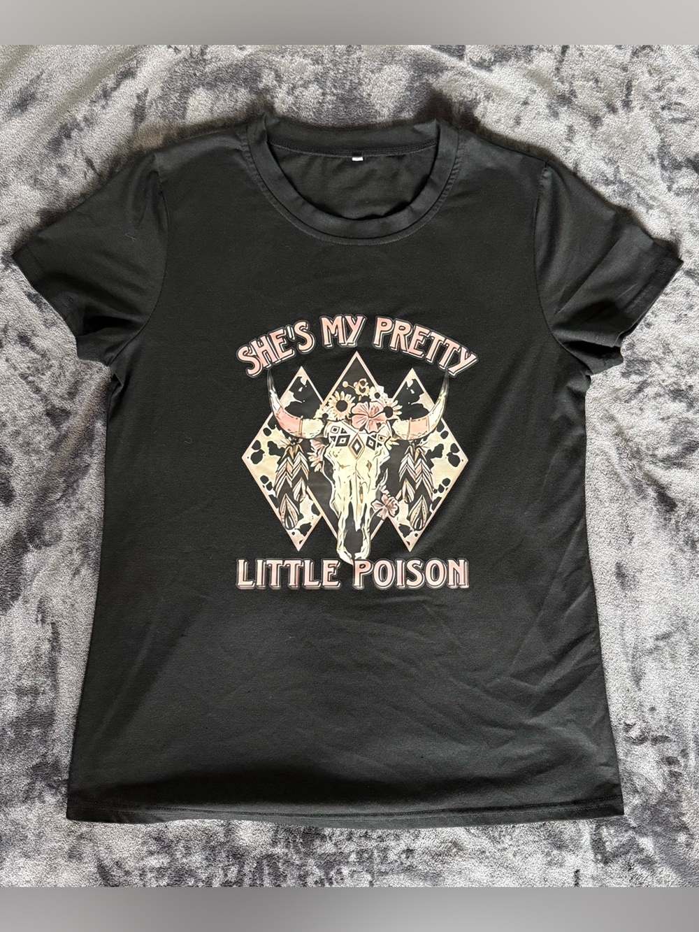 She's My Pretty Little Poison Graphic Tee - Black